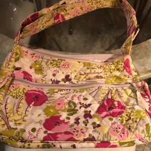 Vera Bradley Pink and Green Floral Shoulder Bag